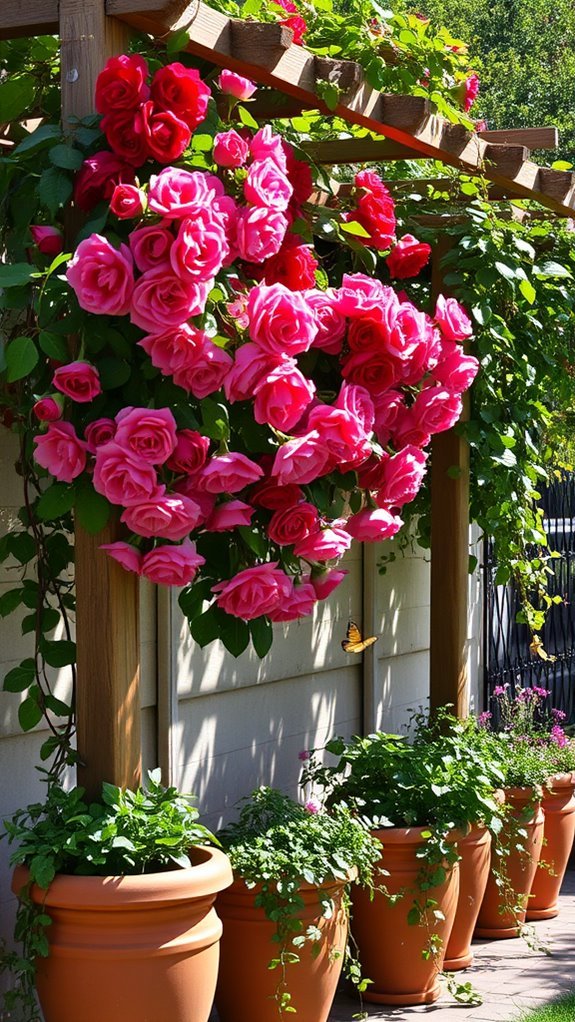 vertical garden trellis planters