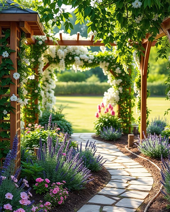 vertical gardening with trellises