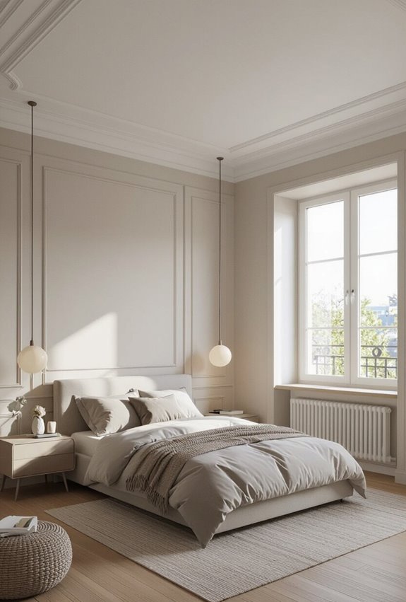 vertical grooved minimalist ceiling molding