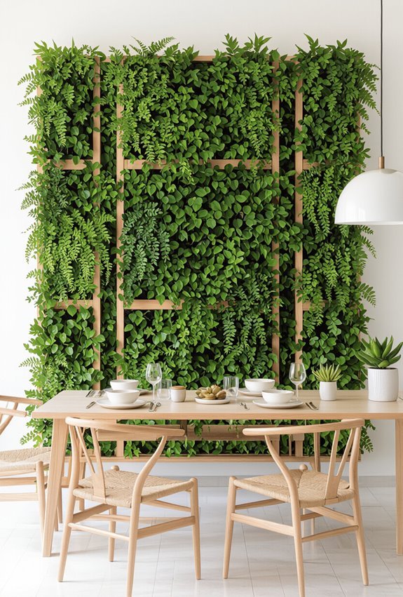 vertical living wall dining