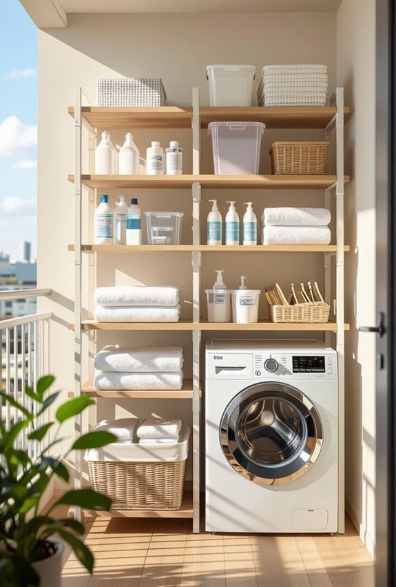 vertical multi tiered detergent organization