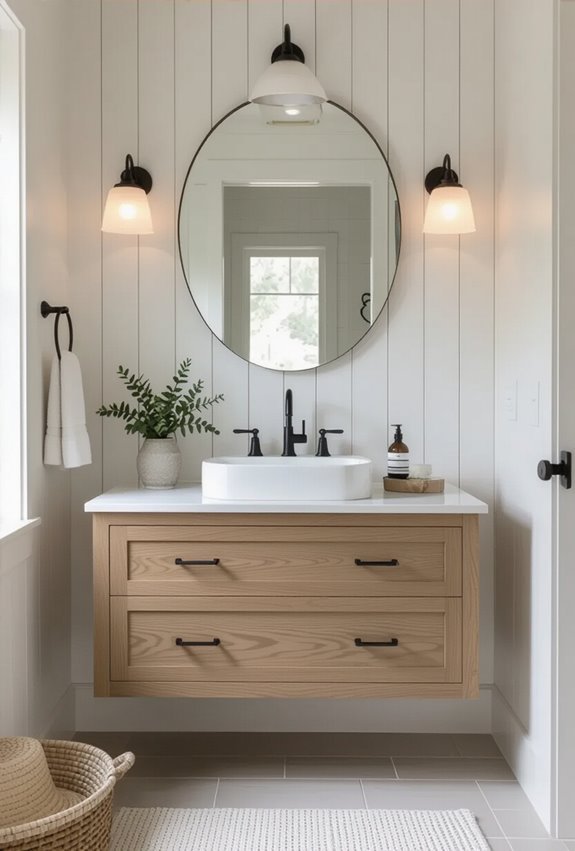 vertical painted narrow shiplap