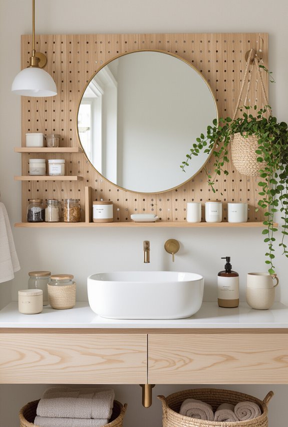 vertical pegboard storage solution