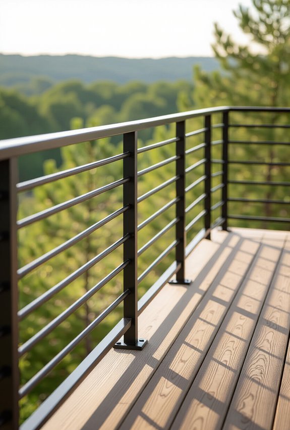 vertical railings enhance safety