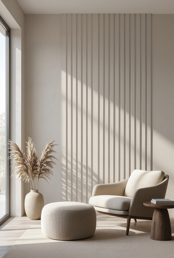 vertical ribbed cement texture