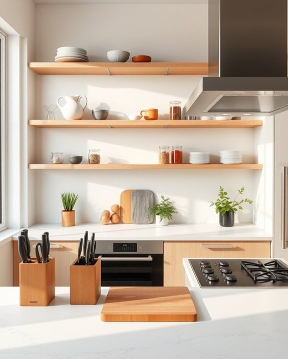 vertical shelving for kitchens