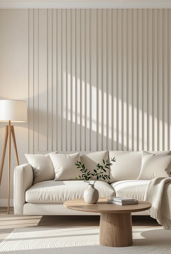 vertical striped accent wall