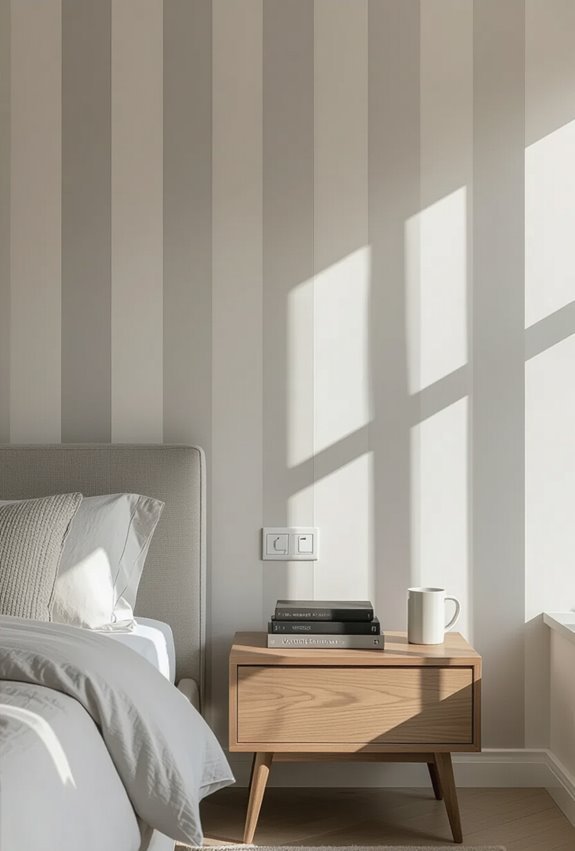 vertical stripes with wainscoting