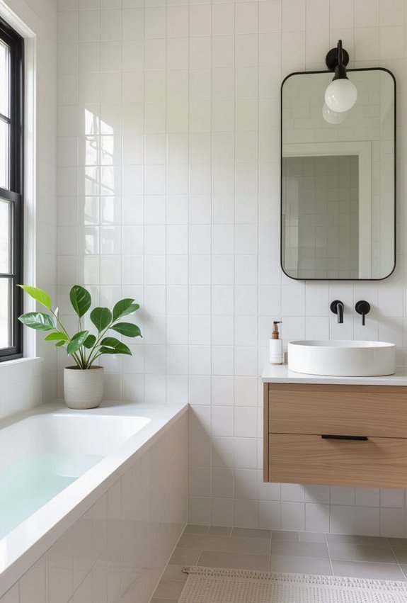 vertical subway tiles elevate ceilings