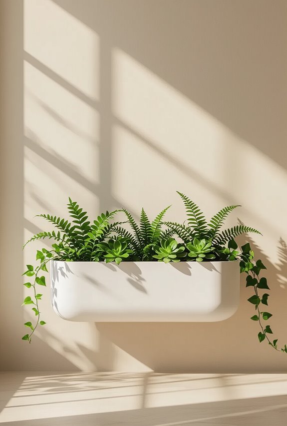 vertical wall mounted herb display
