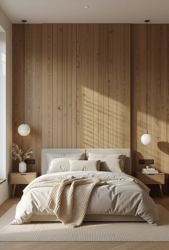 vertical wood slat warmth