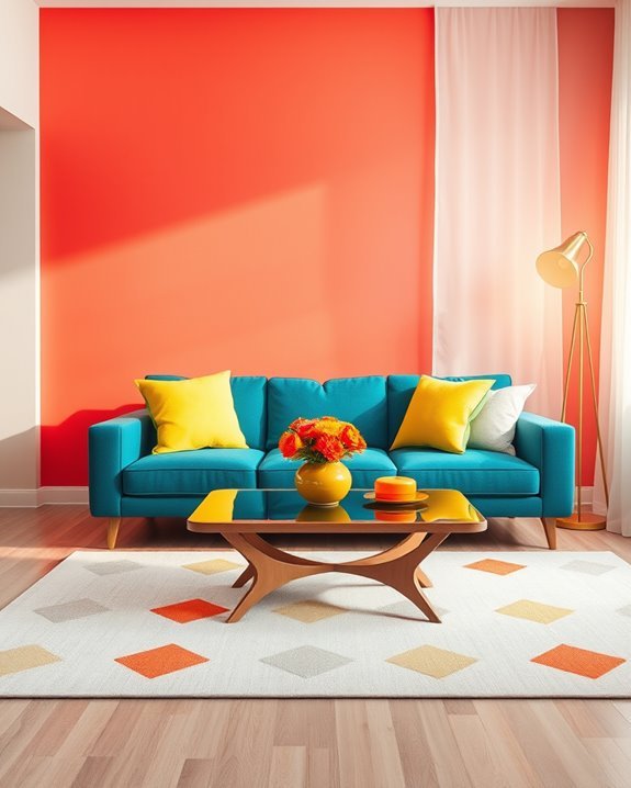 vibrant accent wall transformation