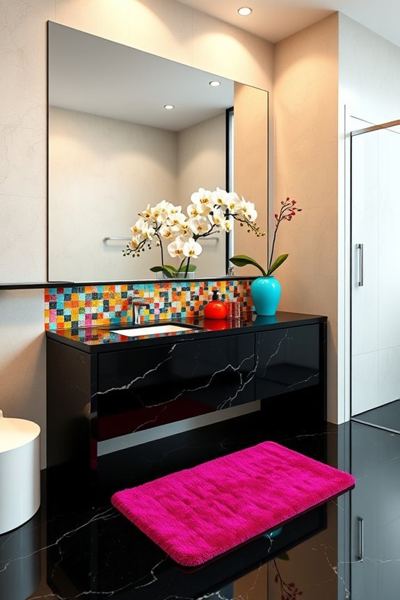 vibrant accents enhance elegance