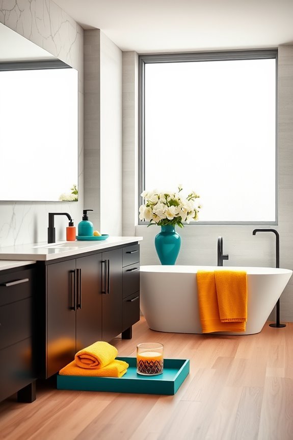 vibrant accessories enhance elegance