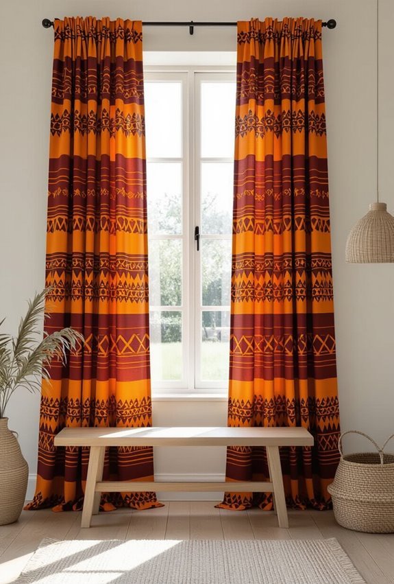vibrant african print curtains