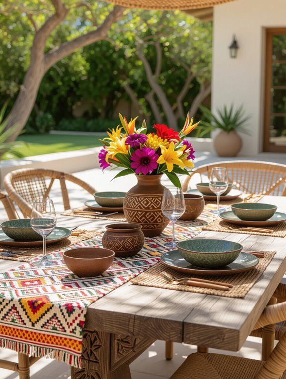 vibrant african table decor