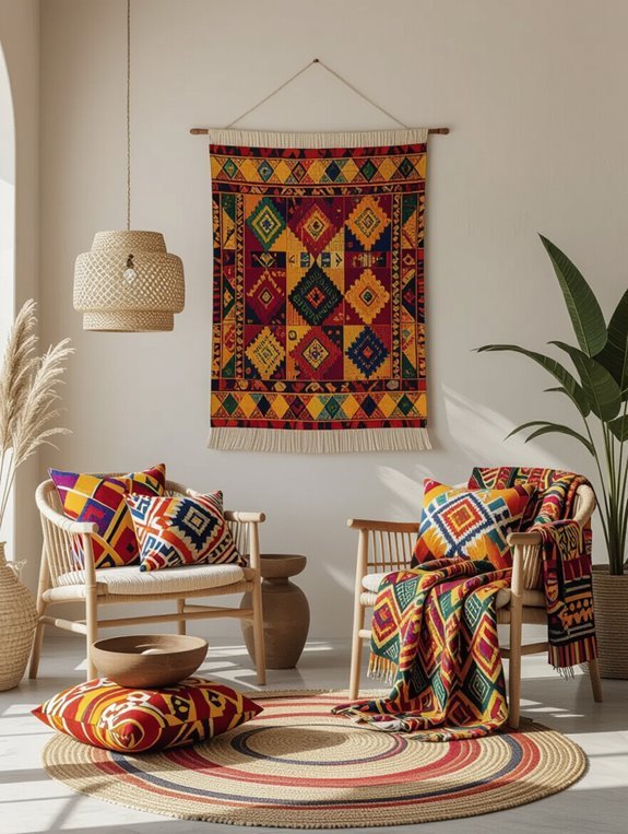 vibrant african textile decor