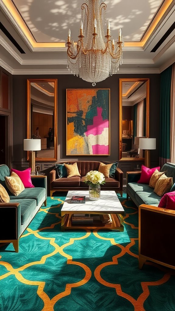 vibrant and striking floor coverings