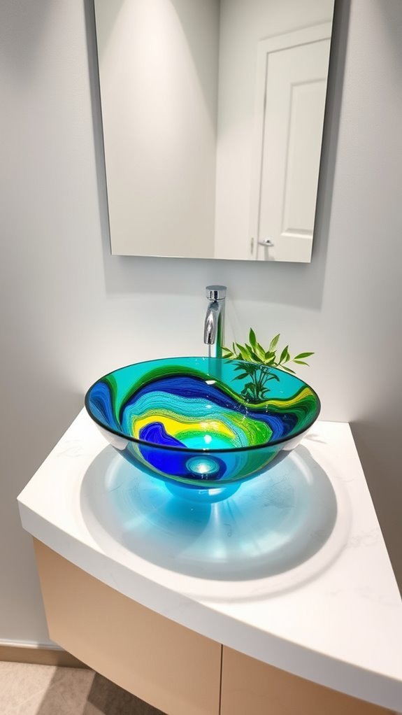 vibrant artistic bathroom sinks
