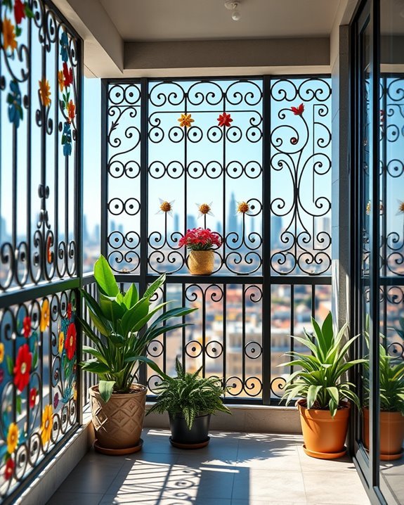 vibrant artistic safety grills