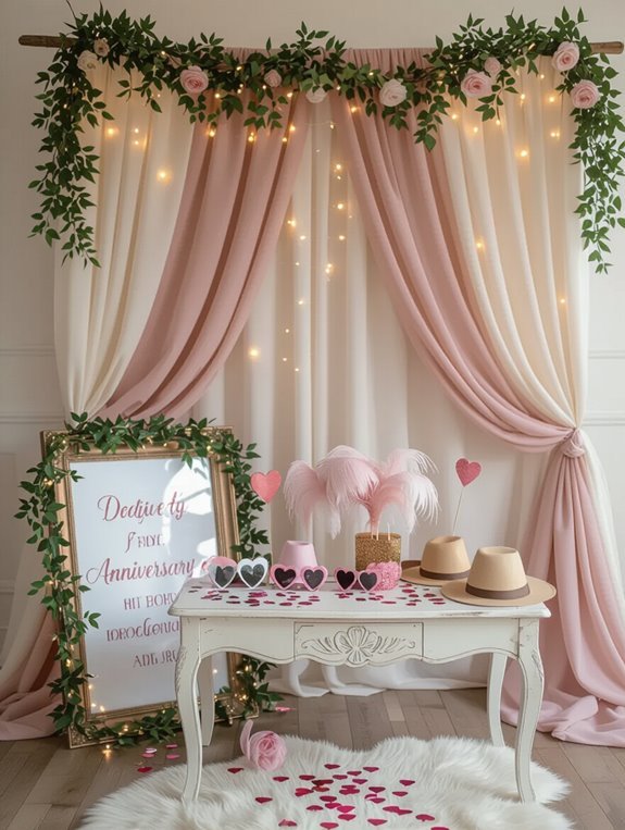 vibrant backdrops and props