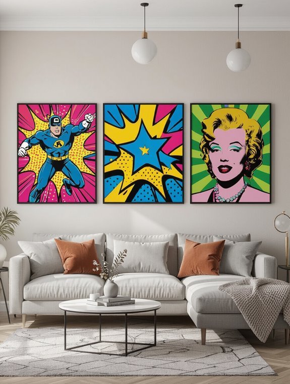 vibrant balanced pop art