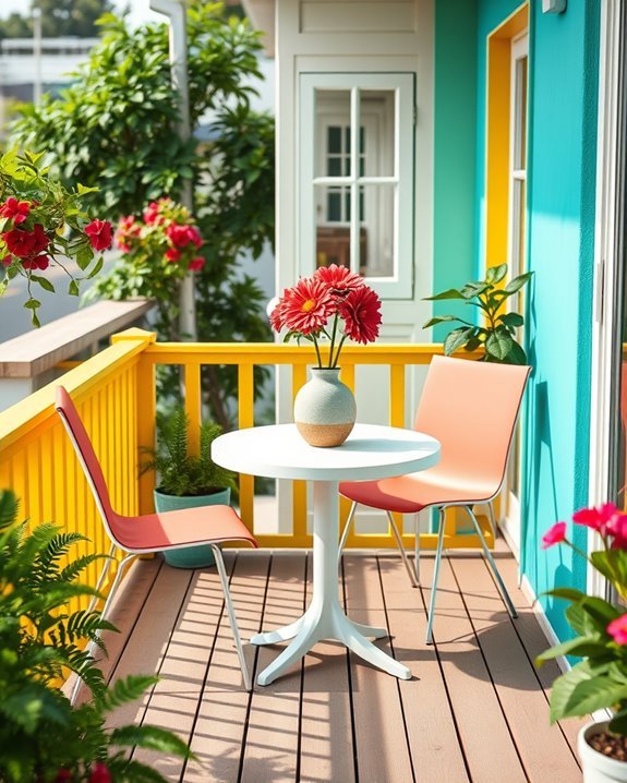 vibrant balcony paint transformation