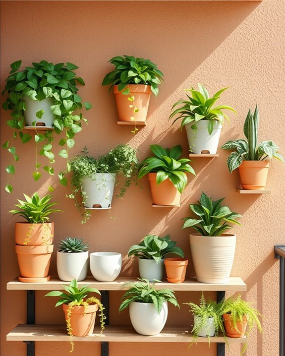 vibrant balcony plant arrangements