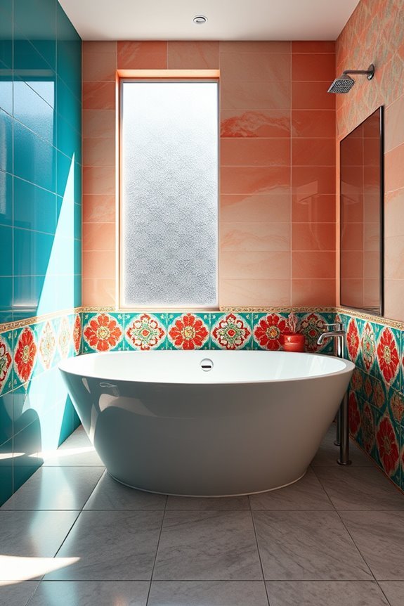 vibrant bathroom color palette