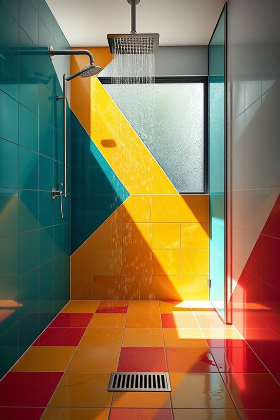 vibrant bathroom tile designs