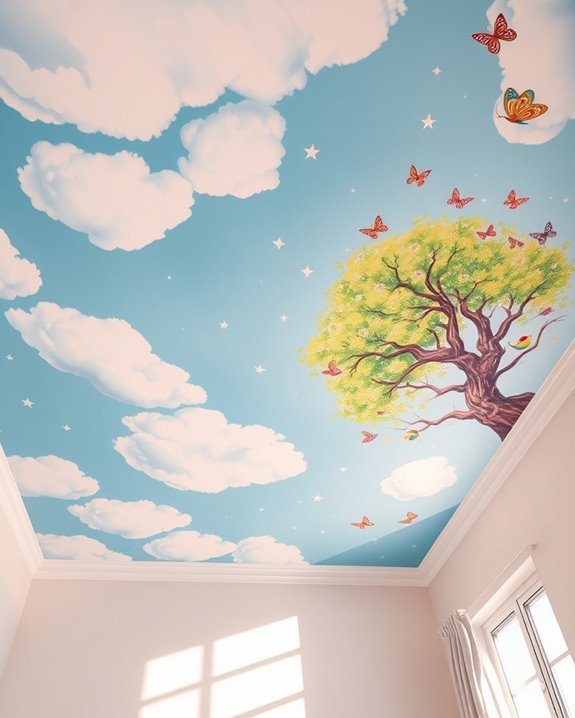 vibrant bedroom adventure murals