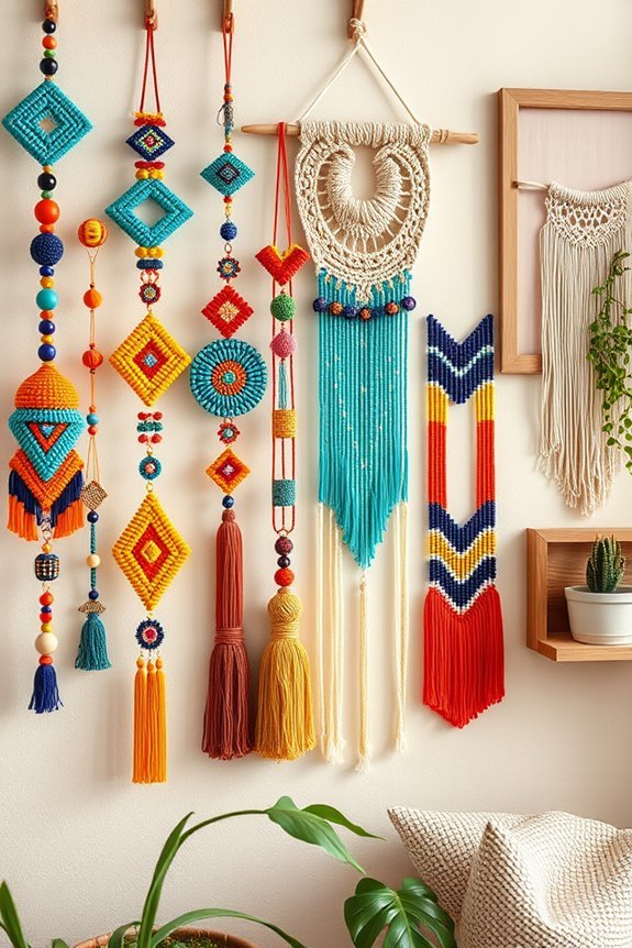 vibrant bohemian wall decor