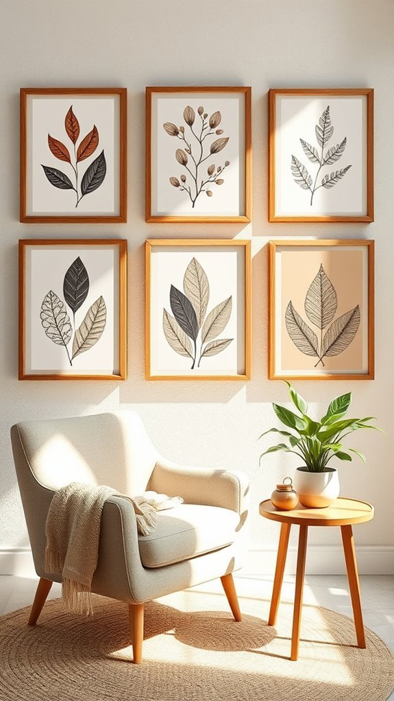 vibrant boho gallery wall
