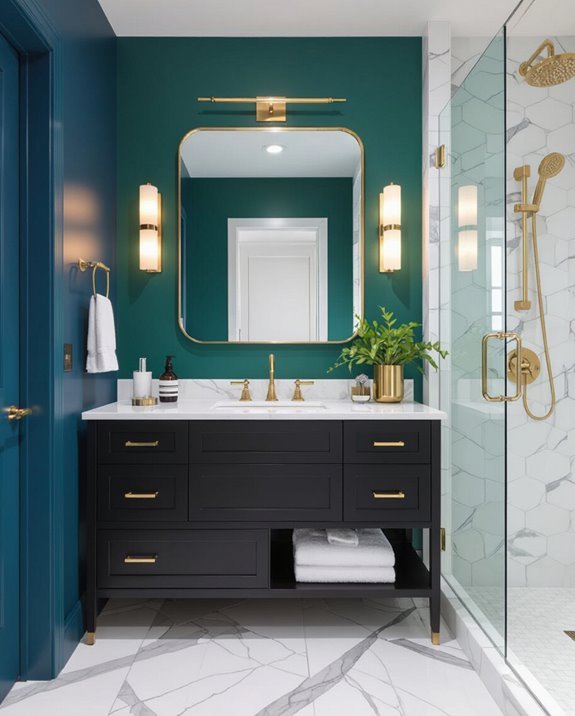 vibrant bold bathroom transformations