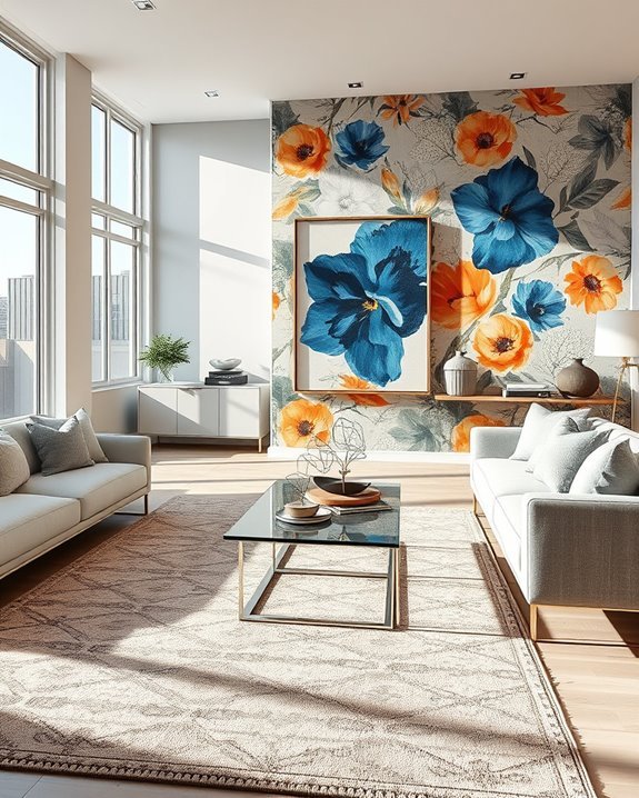 vibrant bold pattern mixing