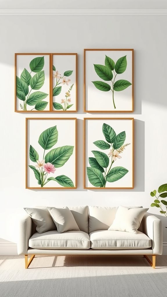 vibrant botanical wall decor