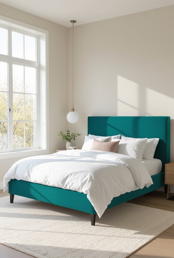 vibrant box bed focal point