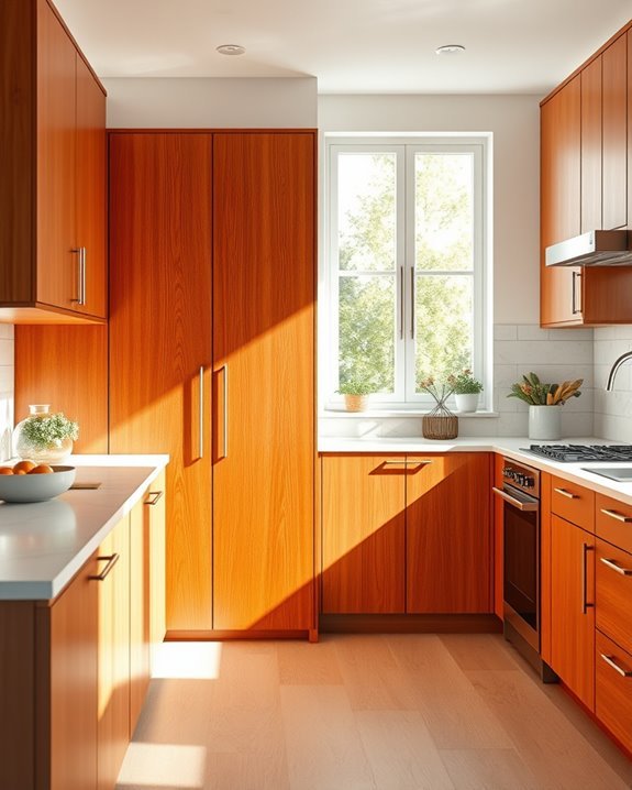 vibrant burnt orange doors