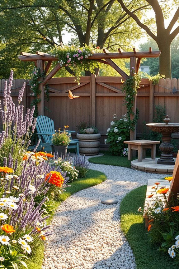 vibrant butterfly friendly garden