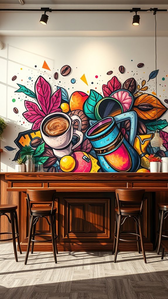 vibrant caf street art