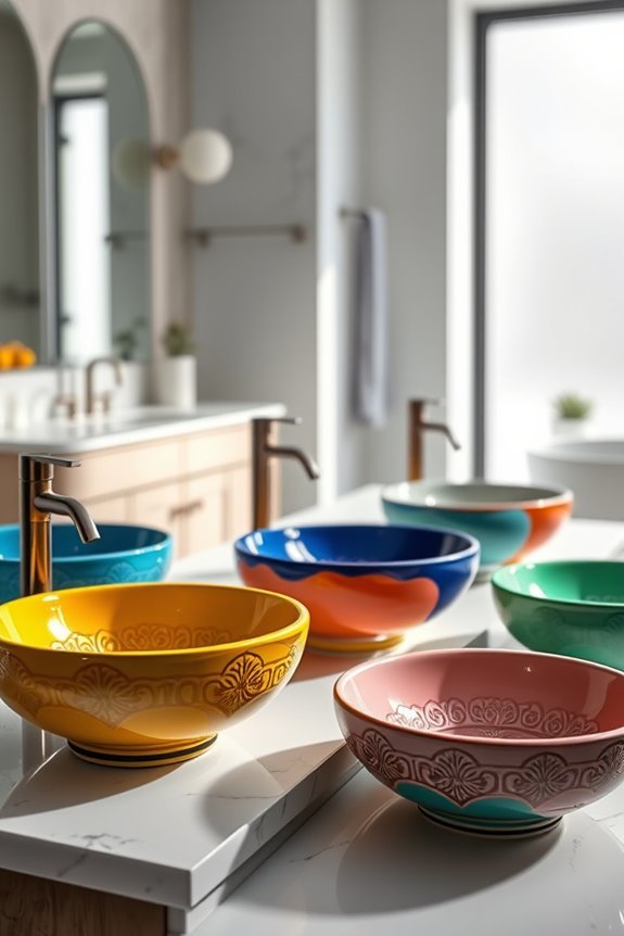 vibrant ceramic sink designs