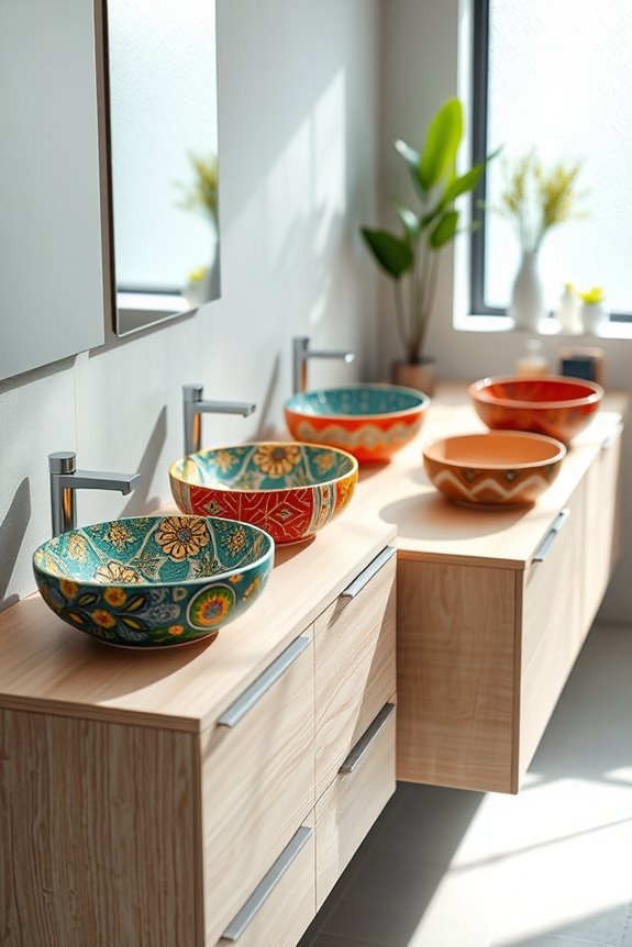 vibrant ceramic sink designs