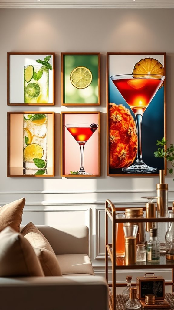 vibrant cocktail photography prints