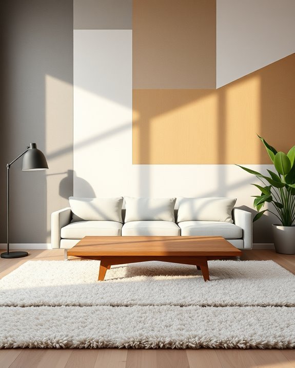 vibrant color blocked walls