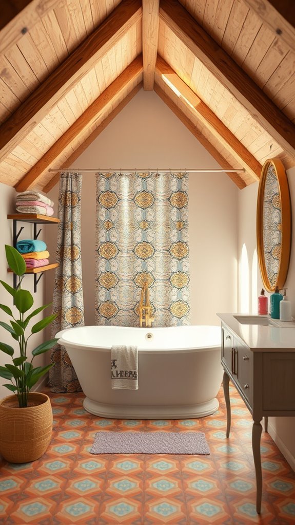 vibrant colorful bathroom accents