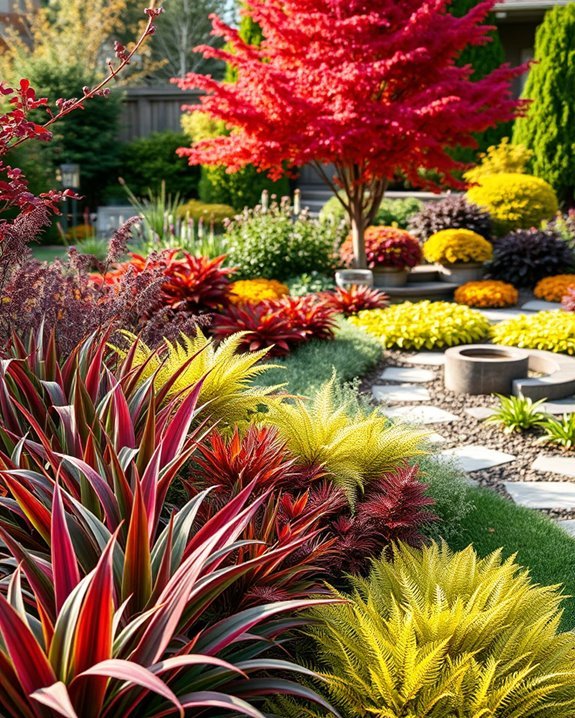 vibrant colorful foliage plants