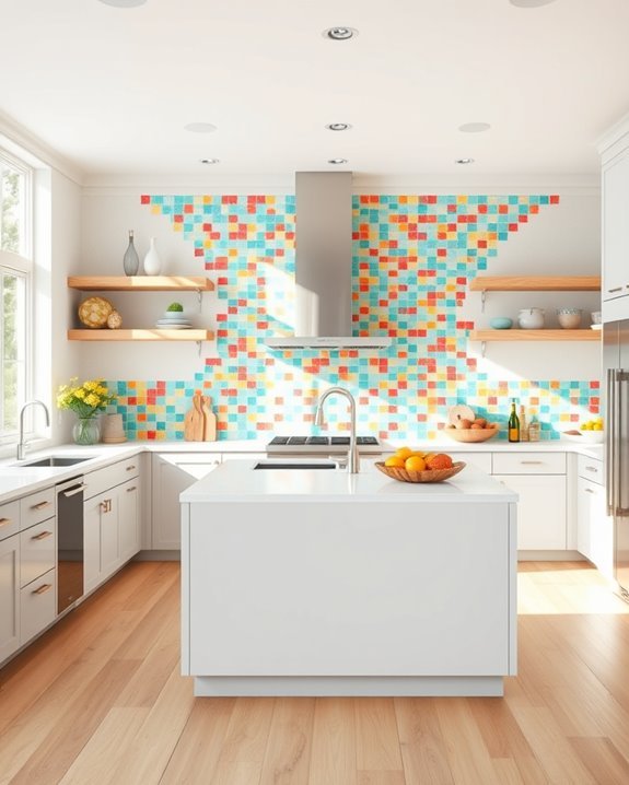 vibrant colorful kitchen backsplashes