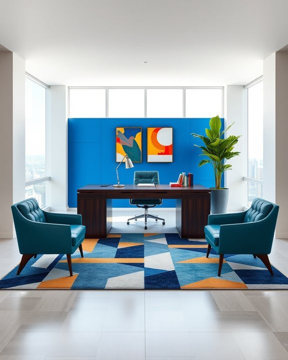 vibrant colorful office design