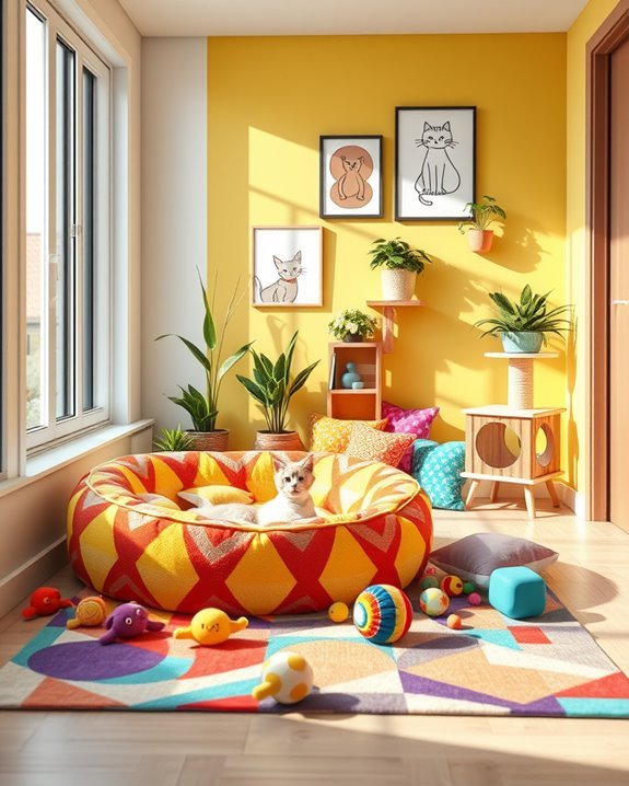 vibrant colorful pet environments