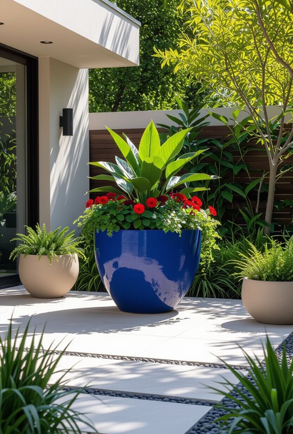 vibrant colorful sculptural planter focalpoints